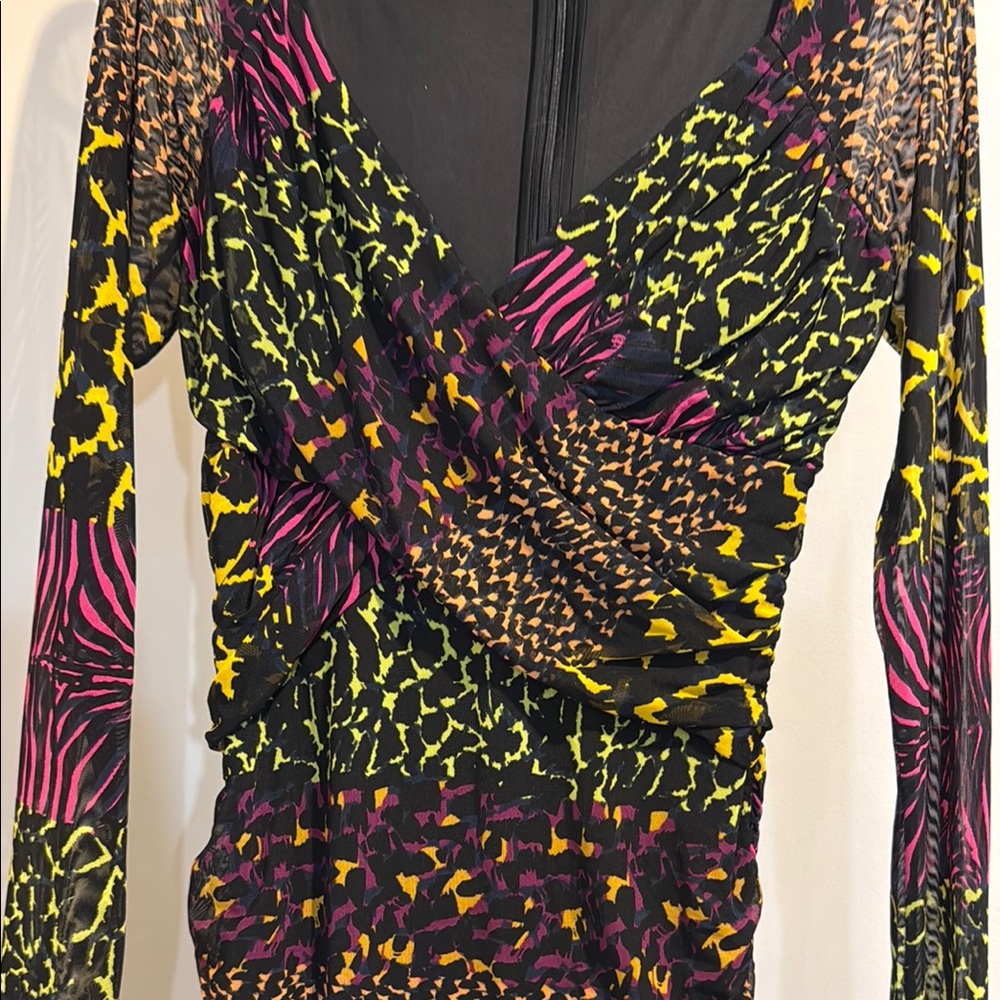 Guess Multicolor Patterned Women's Dress - Picture 5 of 9